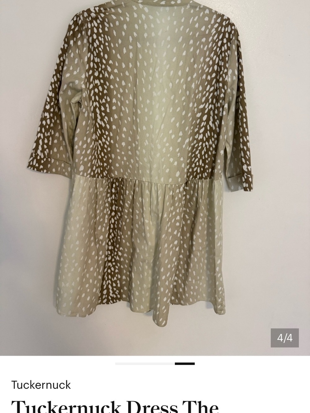 Tuckernuck Cream Spot-Print Midi Dress - Picture 2 of 4